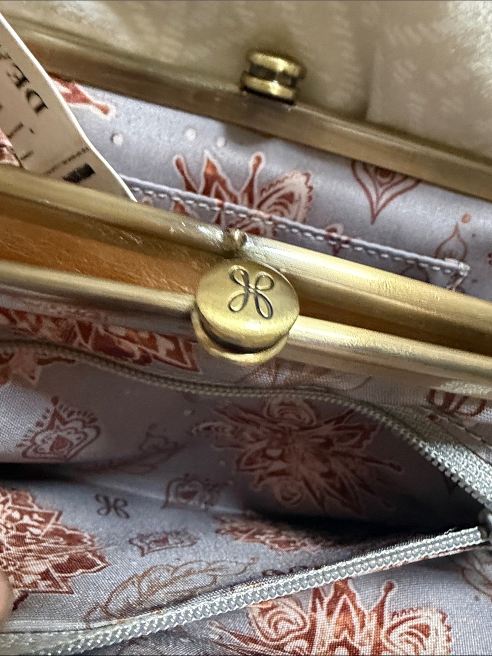HOBO Gold Metallic Frame Clutch Wallet - Picture 10 of 13